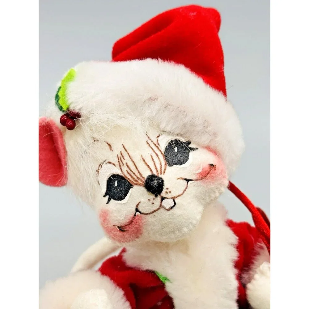 Annalee Special Delivery Santa Mouse Green Toy Sack 7 inch 2006 Open Eyes‎